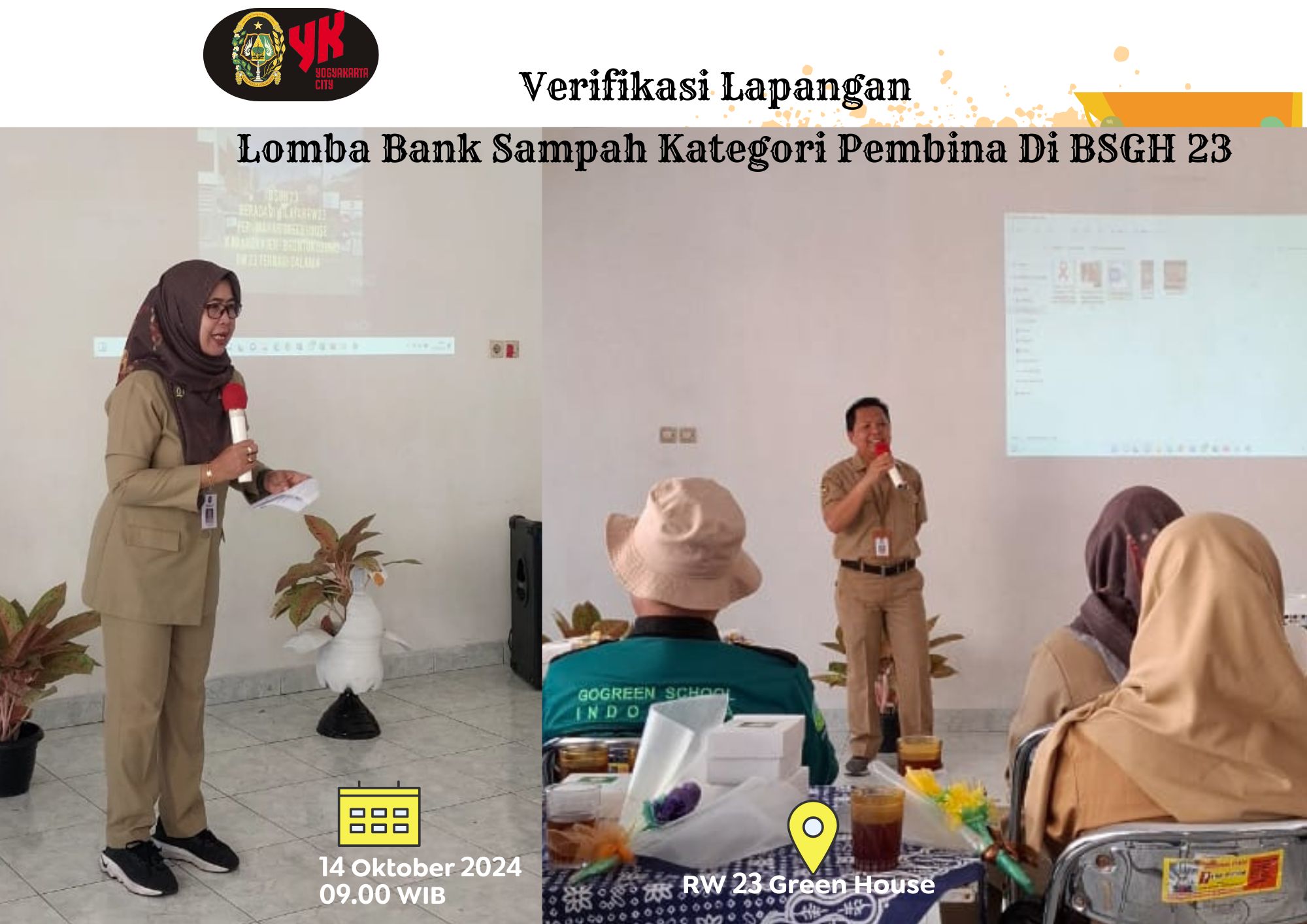 Verifikasi Lapangan Lomba Bank Sampah Kategori Pembina di BSGH 23 Green House